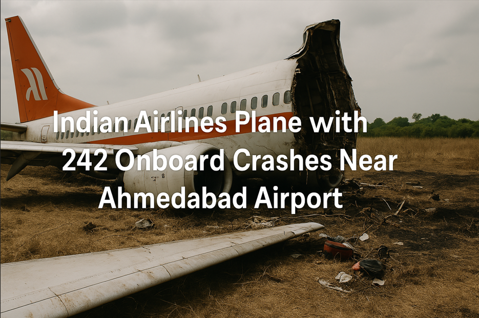 Indian Airlines Plane with 242 Onboard Crashes Near Ahmedabad Airport – Tragedy, Rescue Efforts & Investigation Unfolds